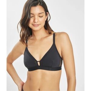NWT Lively The Mesh Trim Padded Bralette Size XS in Black